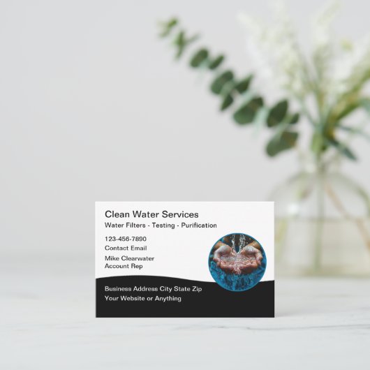 Clean Water Filtration Purification Systems 名刺 (スタンド正面)
