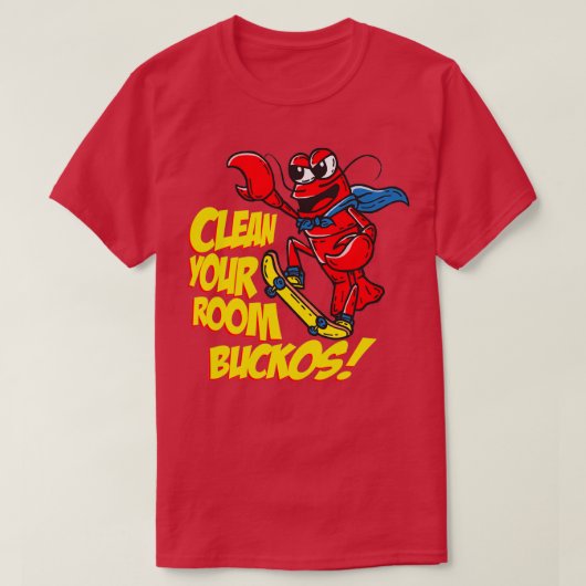 Clean Your Room Bucko JBP Lobster Skateboarding Tシャツ (デザイン正面)