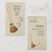 Cleaner Cleaning Serviceビジネスプロファイルカード 名刺 (正面/裏面)
