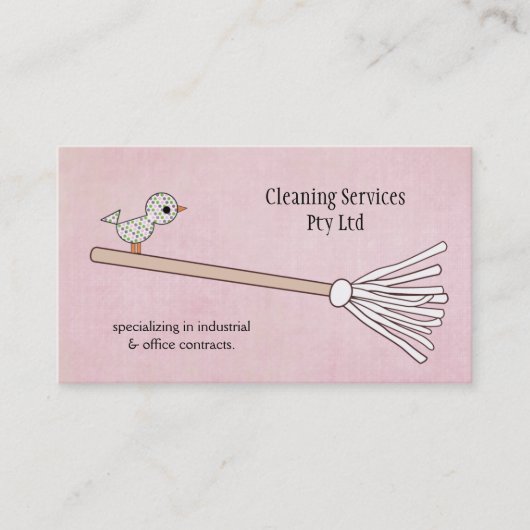 Cleaner Cleaning Serviceビジネスプロファイルカード 名刺 (正面)