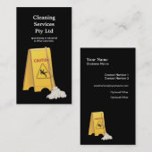 Cleaner Cleaning Serviceビジネスプロファイルカード 名刺 (正面/裏面)