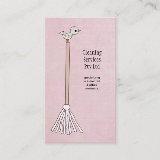 Cleaner Cleaning Serviceビジネスプロファイルカード 名刺 (正面)
