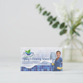 Cleaner Holding Mop | Janitor 名刺 (スタンド正面)