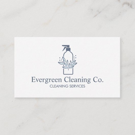 Cleaner House Cleaning Service Modern QR Code 名刺 (正面)