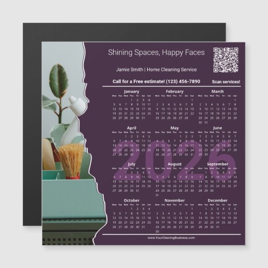 Cleaner Motto CTA QR-code 2026 Calendar Magnet (正面/裏面)
