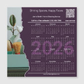 Cleaner Motto CTA QR-code 2026 Calendar Magnet (正面)