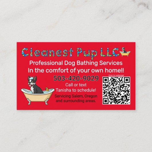Cleanest Pup LLC名刺 名刺 (正面)