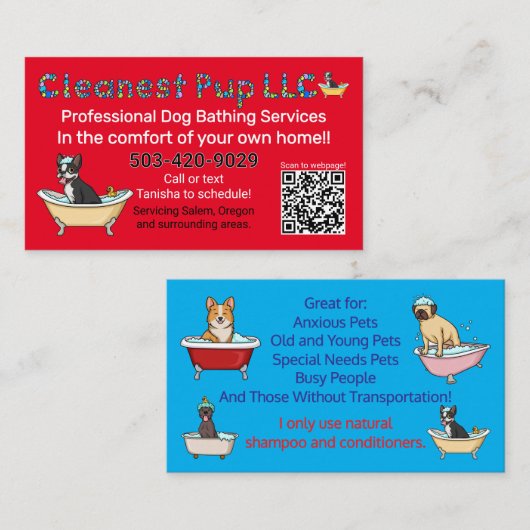 Cleanest Pup LLC名刺 名刺 (正面/裏面)