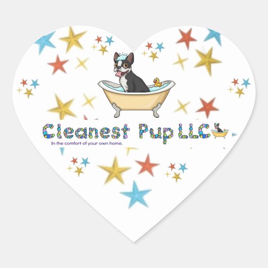 Cleanest Pup LLC ハートシール (正面)