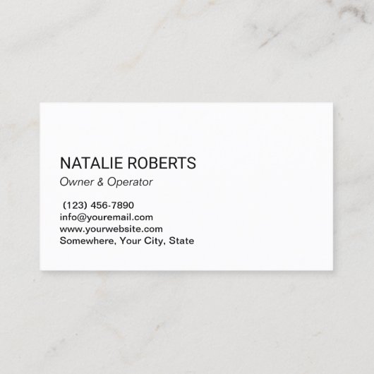 Cleaning モダン Service Cartoon Maid Blue Curves 名刺 (裏面)