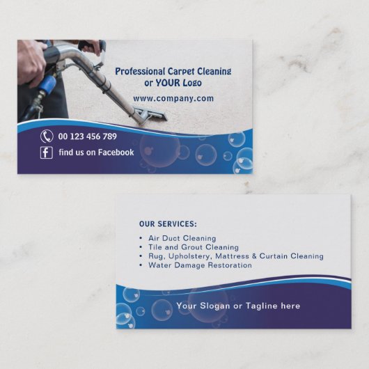 Cleaning Carpet Companyのための名刺 名刺 (正面/裏面)