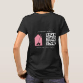 Cleaning Cleaner Service Pink Logo QR Code Black Tシャツ (裏面)