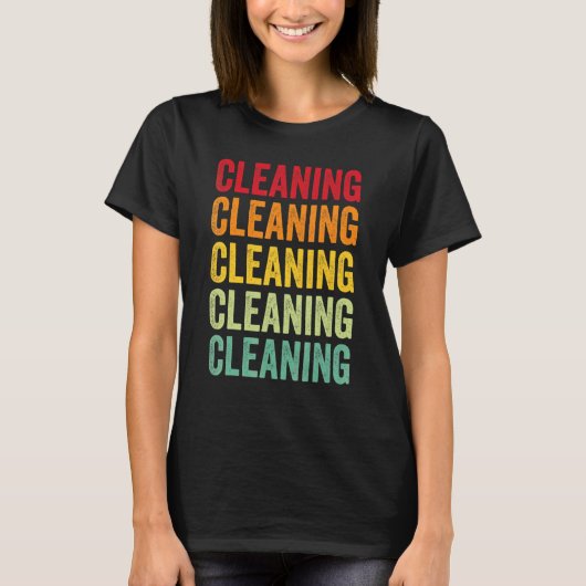 Cleaning Cleaning Hobbyist Rainbow Design Tシャツ (正面)