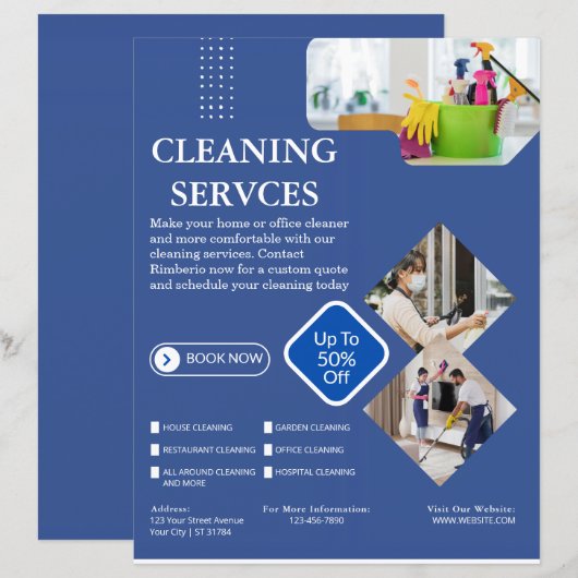 Cleaning Company | Custom Logo Cleaning Service (正面/裏面)