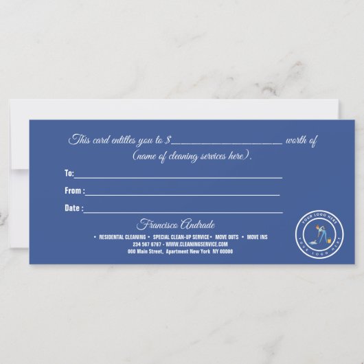 Cleaning Company | Custom Logo Cleaning Service (裏面)