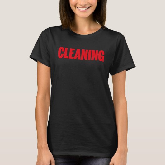 Cleaning Custodian Housekeeper  Maid Cleaning Crew Tシャツ (正面)
