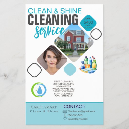 Cleaning Flyer - Shine organizing your Home | カスタム チラシ (正面)