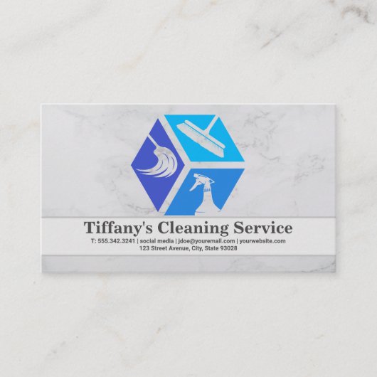 Cleaning Icons | Maid Supplies Business Card 名刺 (正面)