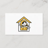 Cleaning Ladyロゴ | クリーニングサービス 名刺 (裏面)