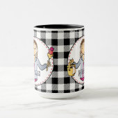 Cleaning Lady Cartoon パーソナライズされた Thank You Gift マグカップ (中央)