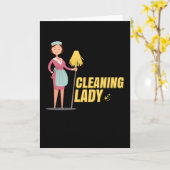 Cleaning Lady Cleaning Lady Cleaning カード (黄色い花)