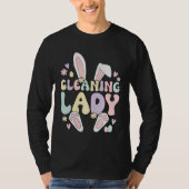 Cleaning Lady Easter Bunny Housekeeping Easter Day Tシャツ (正面)