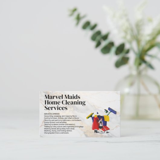 Cleaning Lady Mopping | Bucket Cleaning Equipment 名刺 (スタンド正面)