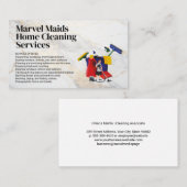 Cleaning Lady Mopping | Bucket Cleaning Equipment 名刺 (正面/裏面)