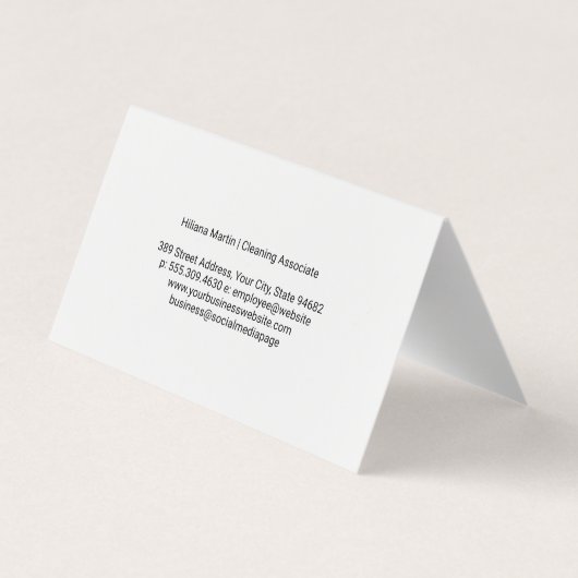 Cleaning Lady Mopping | Bucket Cleaning Equipment 名刺 (裏面)