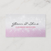 Cleaning Lady Traditional Maid Pink Faux Glitter 名刺 (裏面)