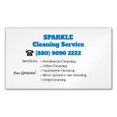 Cleaning Service マグネット名刺 (正面)