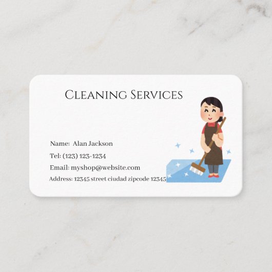 Cleaning  Service 名刺 (正面)