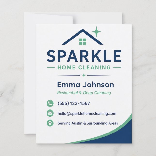 Cleaning Service Business Card (正面)