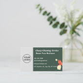 Cleaning Service Business Card - Personal Logo 名刺 (スタンド正面)
