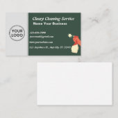 Cleaning Service Business Card - Personal Logo 名刺 (正面/裏面)