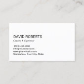 Cleaning Service Cute Maid Modern Blue Curves 名刺 (裏面)