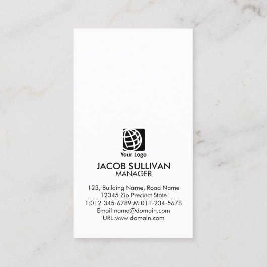 Cleaning Service Faux Gold Icons Cleaner 名刺 (裏面)