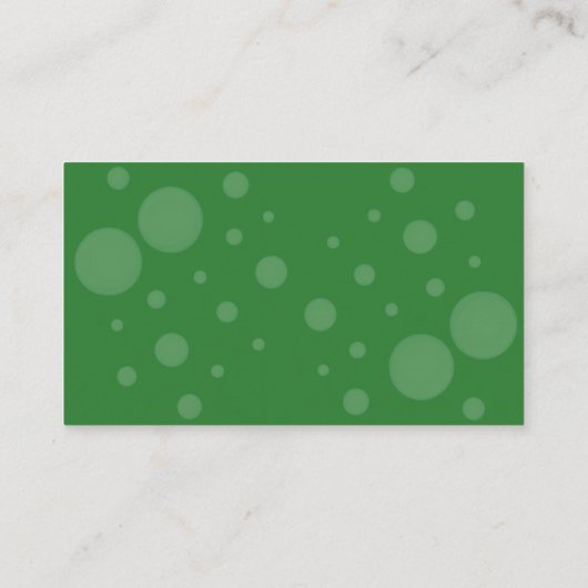 Cleaning Service Green Professional 名刺 (裏面)