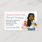 Cleaning Service House Cleaning Janitorial Floral 名刺 (正面)