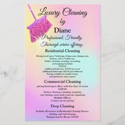 Cleaning Service House Office 保's Maid Pink チラシ (正面)