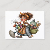 Cleaning Service Housekeeping  Business Card 名刺 (正面)