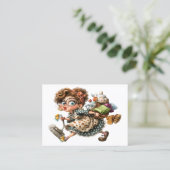 Cleaning Service Housekeeping  Business Card 名刺 (スタンド正面)