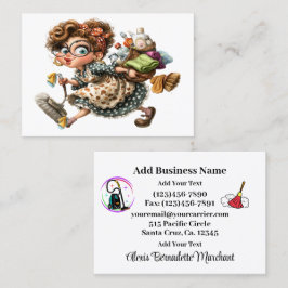 Cleaning Service Housekeeping Business Card 名刺