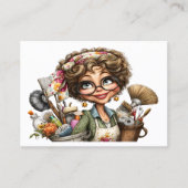 Cleaning Service Housekeeping  Business Card 名刺 (正面)