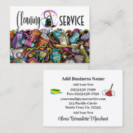 Cleaning Service Housekeeping Business Card 名刺