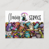 Cleaning Service Housekeeping  Business Card 名刺 (正面)