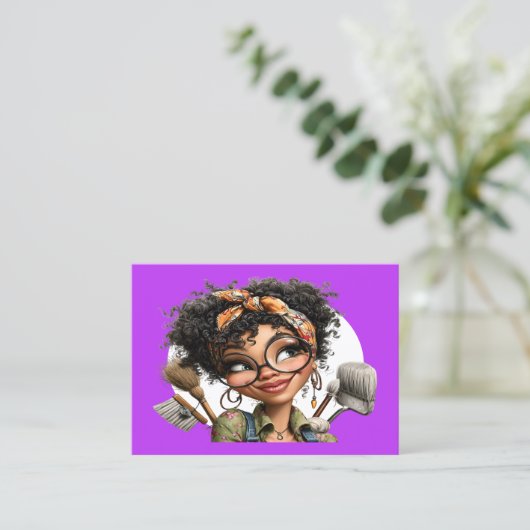 Cleaning Service Housekeeping  Business Card 名刺 (スタンド正面)