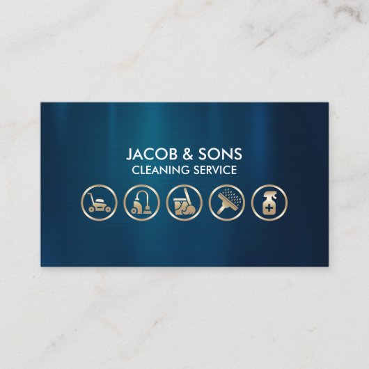 Cleaning Service  Icons 名刺 (正面)