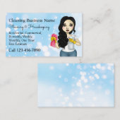Cleaning Service Maid Housekeeping Janitorial 名刺 (正面/裏面)
