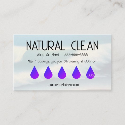 Cleaning Service Rewards Card コーリングカード (正面)